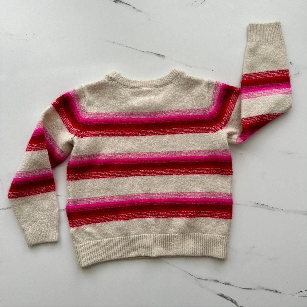Baby Gap Toddler Girl Sweater Bundle 4T + 4-5 Pink Red Striped Cat